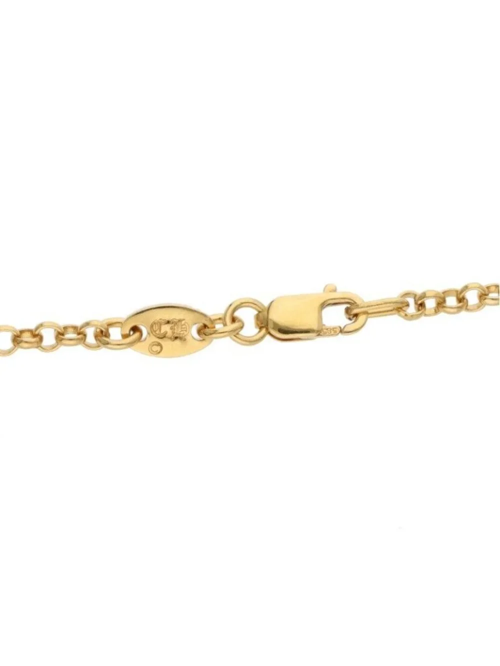 Chrome Hearts 22K Neckchain Roll Chain Gold Necklace